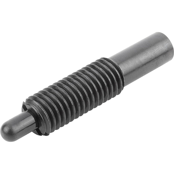 Spring Plunger Spring Force, Long Version D=M08 L=30, Steel, Comp:Pin Steel